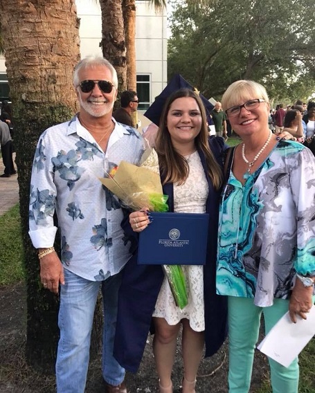 A very proud Grandfather as his granddaughter graduates from college. May 7, 2018